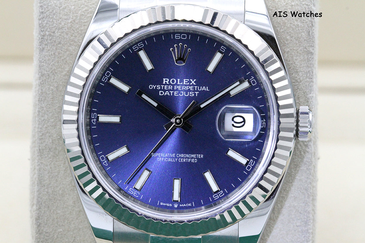 Rolex Datejust 41MM 126334 Blue Stick Dial Oyster 2021 Box & Papers