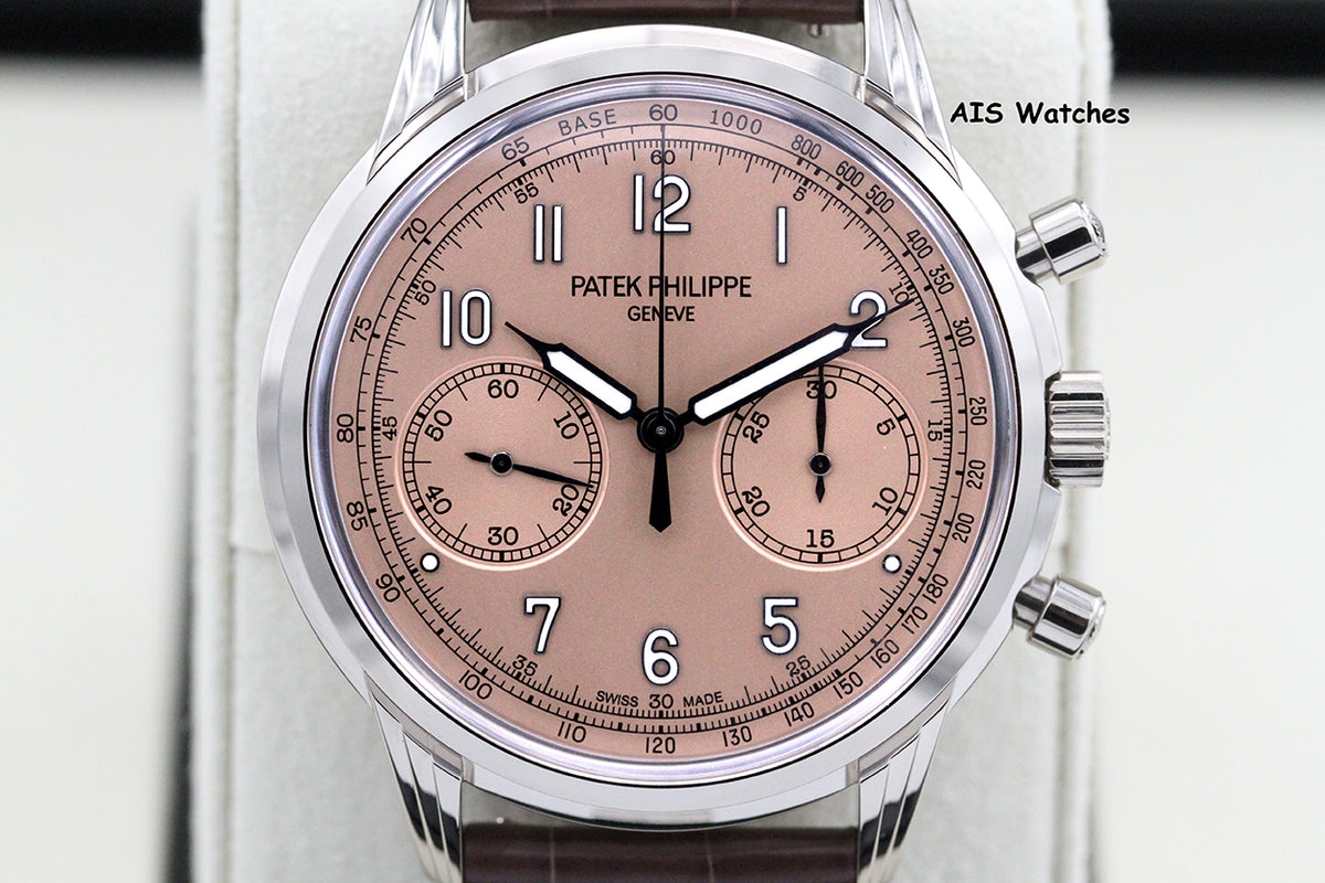 BNIB Patek Philippe Chronograph 5172G White Gold Salmon Dial Box & Papers