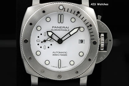 Panerai PAM 1223 Submersible 42MM 3 Days White Dial B&P