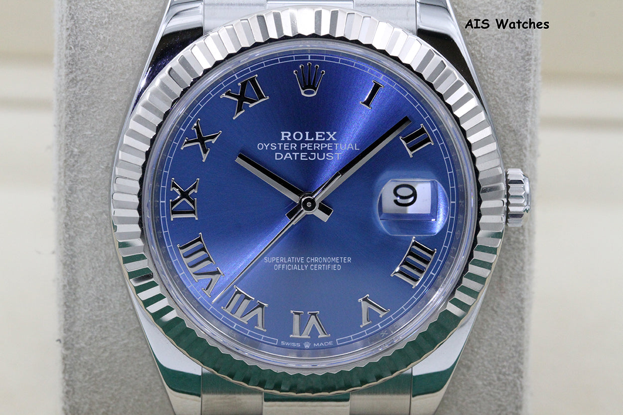 Rolex Datejust 41MM 126334 Blue Roman Dial Oyster 2022 Box & Papers