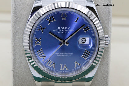 Rolex Datejust 41MM 126334 Blue Roman Dial Oyster 2022 Box & Papers