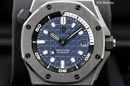 Audemars Piguet 15720ST Royal Oak Offshore Diver Blue Dial 42MM Box & Papers