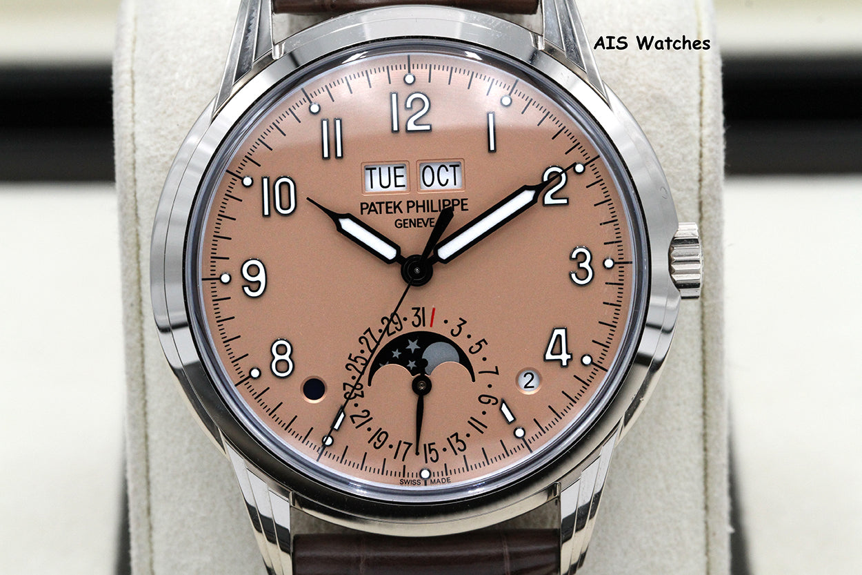 Patek Philippe Perpetual Calendar 5320G White Gold Rose Dial Box & Papers