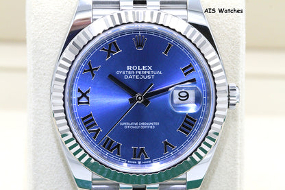 Rolex Datejust 41MM 126334 Blue Roman Dial Jubilee 2025 Box & Papers