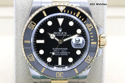 Rolex Submariner 18K YG/SS 116613LN Black Dial Ceramic 40MM 2015 B&P