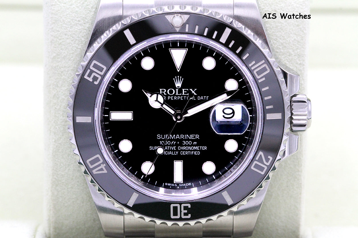 Rolex 116610LN Submariner Date 40MM Black Ceramic Bezel 2013 Box & Papers
