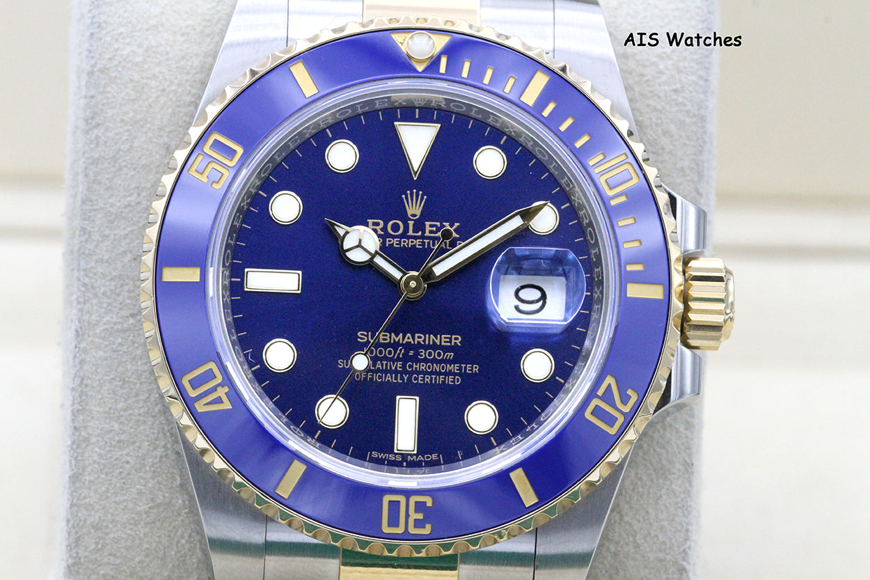 Rolex Submariner 18k/SS 116613LB Blue Dial 2019 Box & Papers