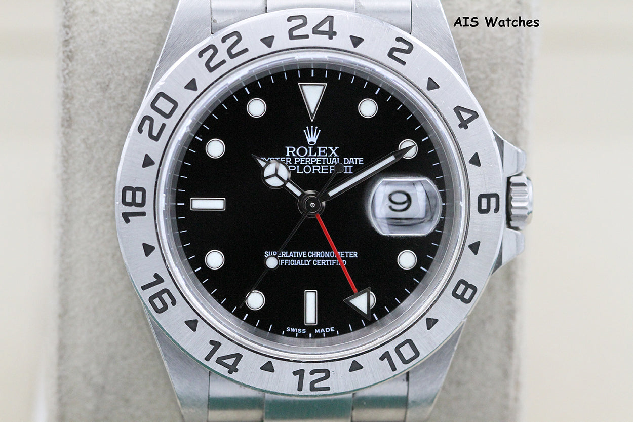 Rolex Explorer II 16570 Black Dial 40MM F Serial Box & Papers