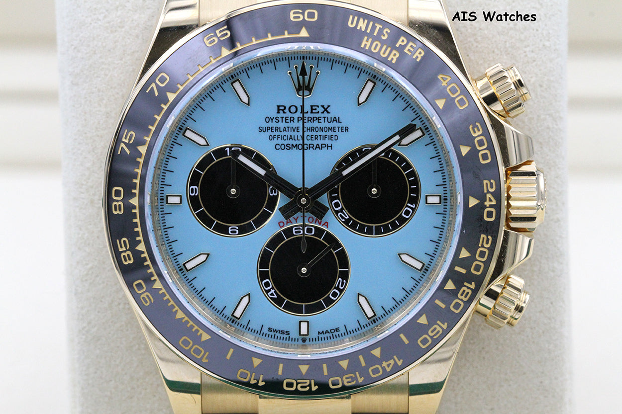 BNIB Rolex 126518LN Daytona Cosmograph 18K Yellow Gold OysterFlex Tiffany Dial BP