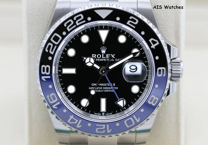 BNIB Rolex GMT Master II 126710BLNR Batman Oyster Bracelet Ceramic Bezel BP