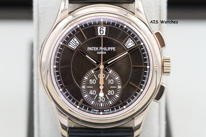 Patek Philippe Annual Calendar Chronograph 5905R Rose Gold Brown Dial Box & Papers