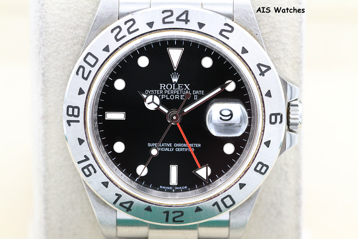Rolex Explorer II 16570 Black Dial 40MM M Serial 3186 Box & Papers