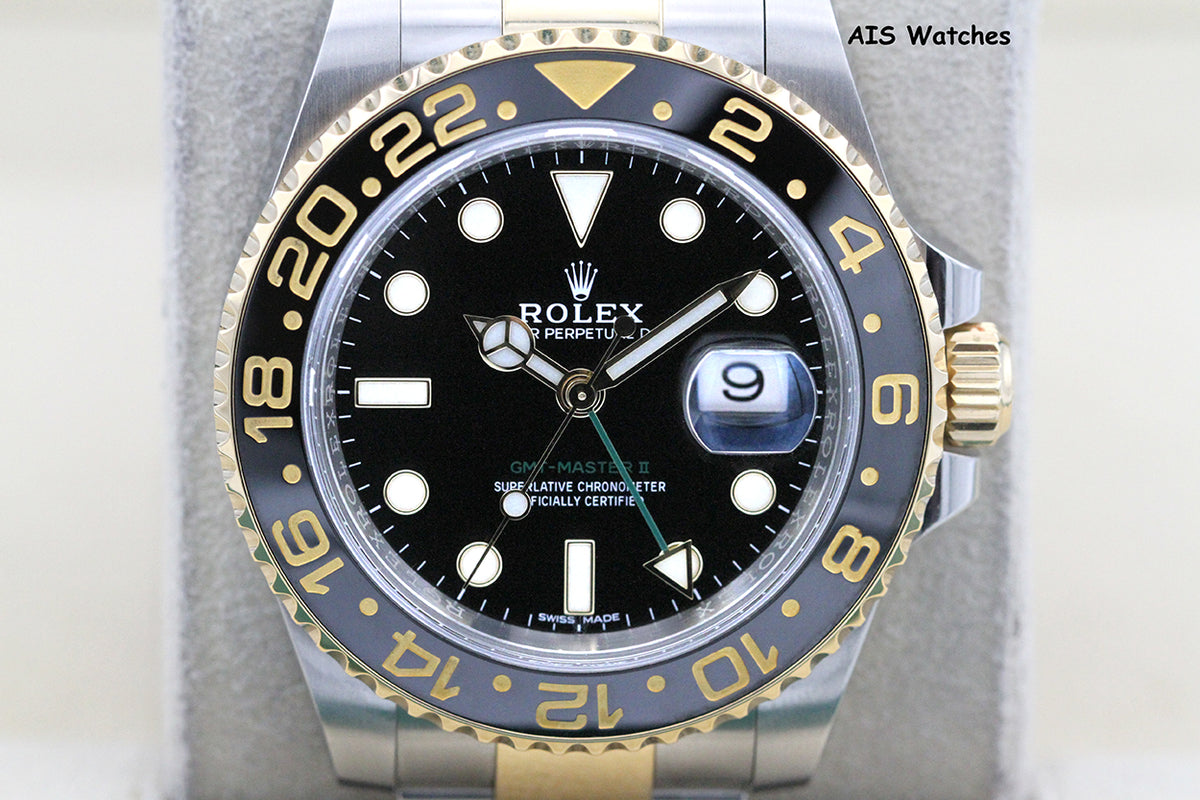 Rolex GMT Master II 18K/SS 116713LN 40MM Black Dial 2017 Box & Paper