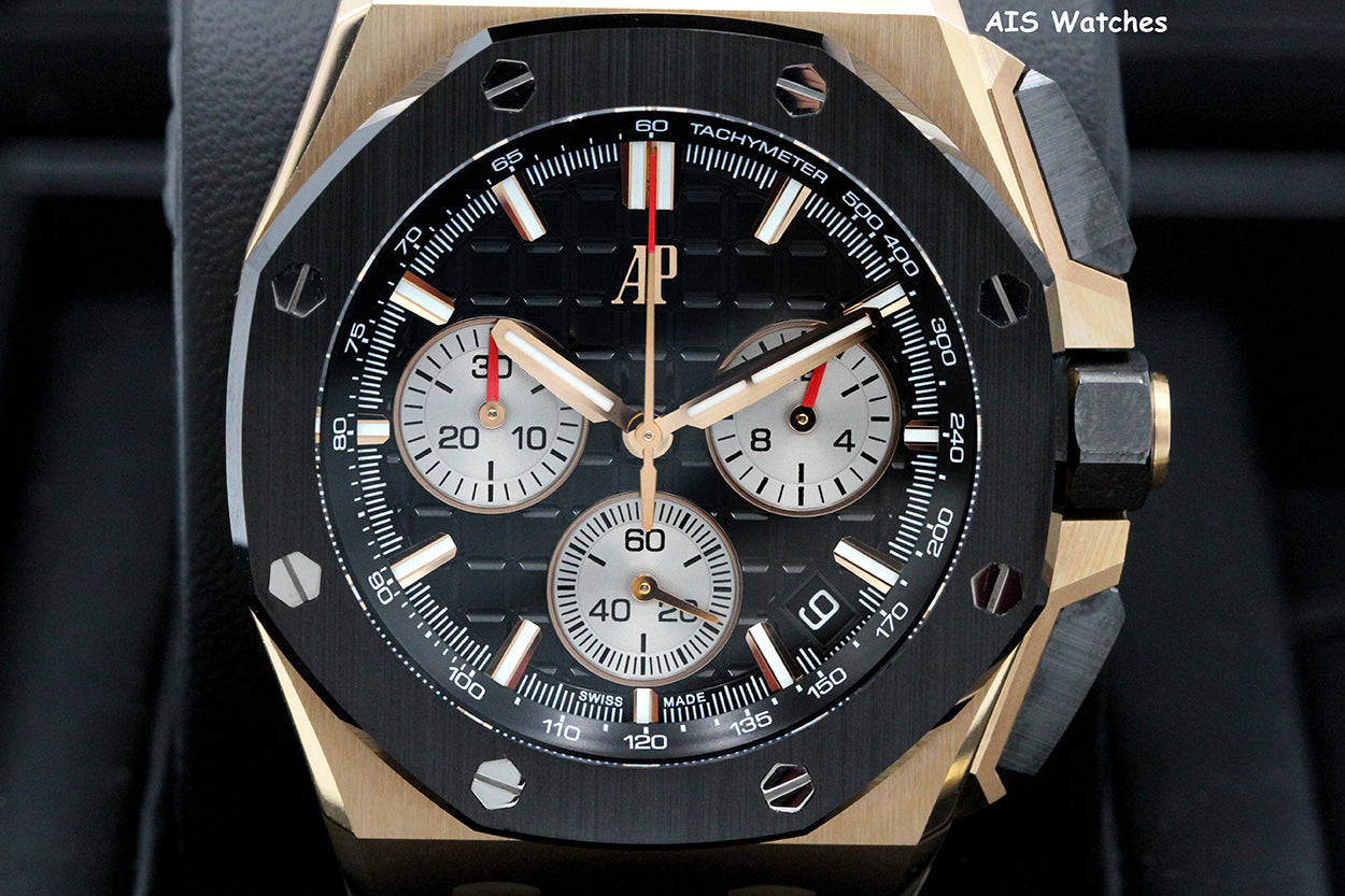Audemars Piguet 26420RO.OO.A002CA.01 Royal Oak Offshore Rose Gold 43MM Black BP
