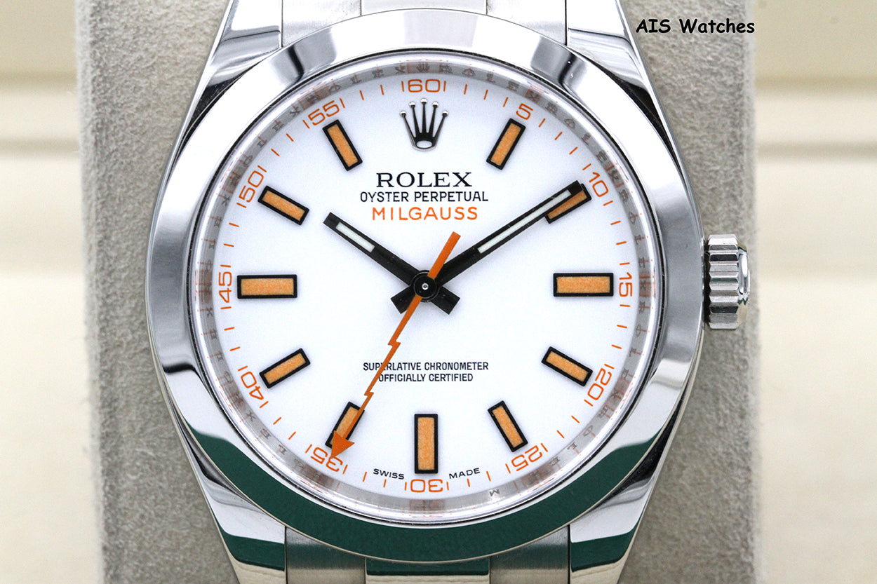 Rolex Milgauss 116400 White Dial M Serial Box & Papers