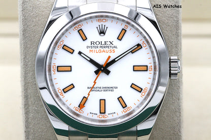 Rolex Milgauss 116400 White Dial M Serial Box & Papers