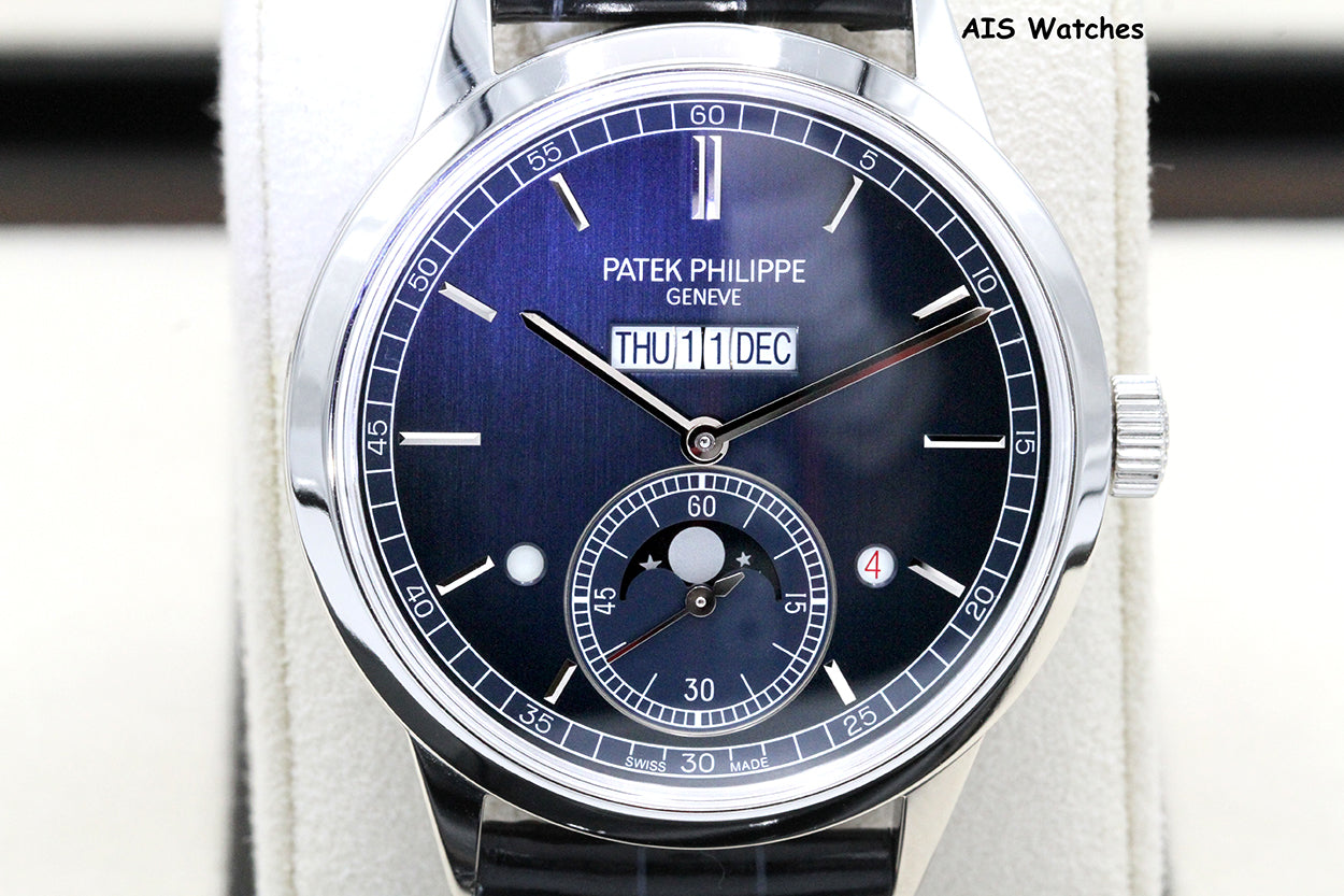 Patek Philippe Perpetual Calendar 5236P Platinum Blue Dial Box & Papers