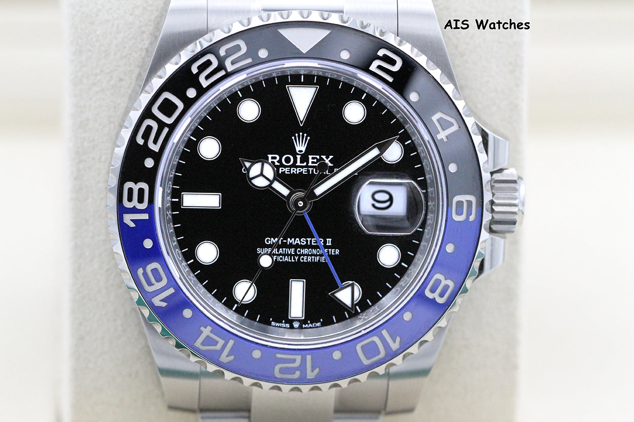 BNIB Rolex GMT Master II 126710BLNR Batman Oyster Bracelet Ceramic Bezel BP