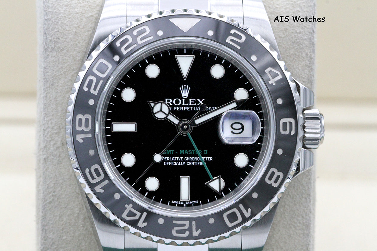 Rolex 116710LN GMT Master II Black Ceramic Insert 2013 Box & Papers