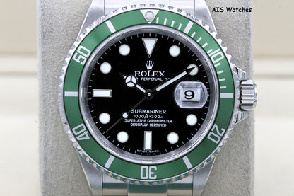 Rolex Submariner 16610LV 50th Anniversary Kermit Z Serial RSC/ Box & Papers