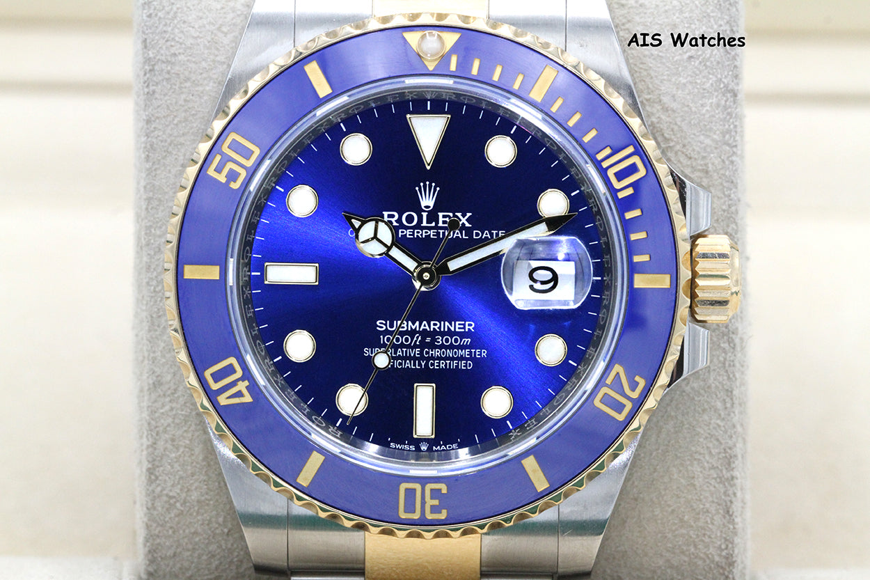 Rolex Submariner 41MM 18k/SS 126613LB SunBurst Blue Dial 2020 Box & Paper