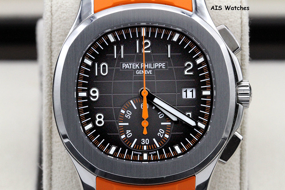 Patek Philippe 5968A Aquanaut Chronograph SS 42.2MM Orange Strap B&P