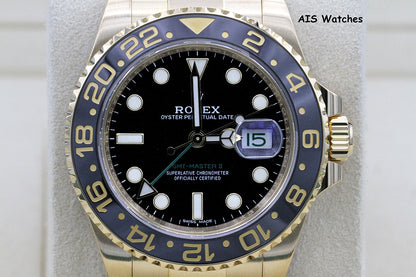 Rolex GMT-Master II 116718 LN 18K Yellow Gold Black Dial Black Ceramic BP