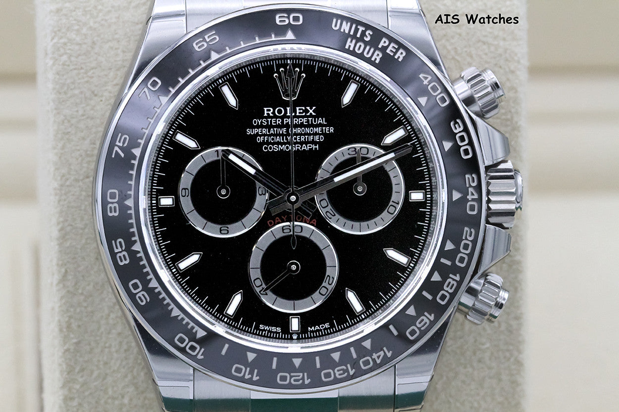BNIB Rolex Cosmograph Ceramic Daytona 126500 Black Dial Box & Papers