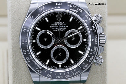 BNIB Rolex Cosmograph Ceramic Daytona 126500 Black Dial Box & Papers