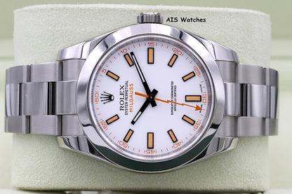 Rolex Milgauss 116400 White Dial Box & Papers