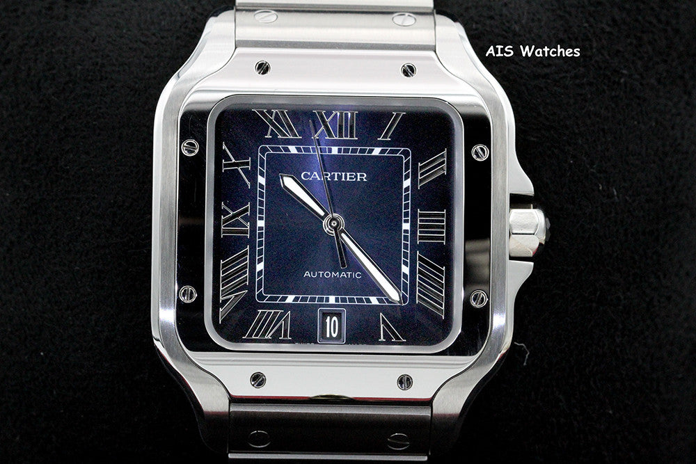 BNIB Cartier Santos De Cartier Large Steel WSSA0030 Blue Dial 39.8MM B&P