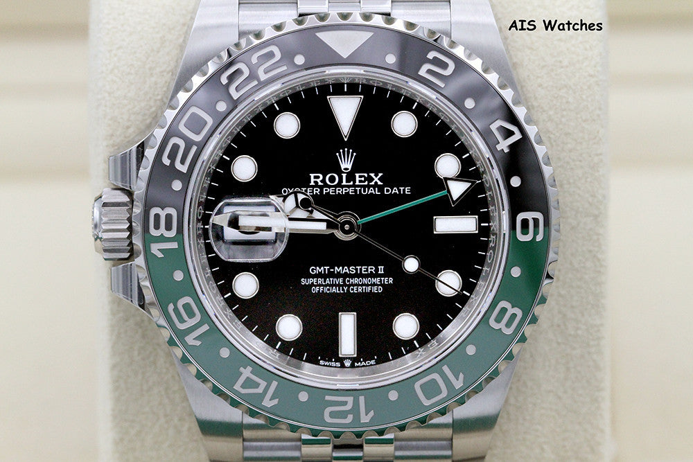 BNIB Rolex GMT Master II 126720VTNR Sprite Lefty Jubilee Black / Green BP