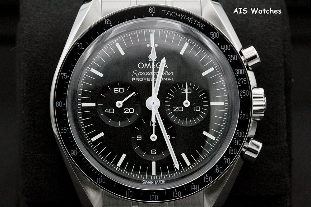 BNIB Omega SpeedMaster 3861 Moon Watch 310.30.42.50.01.001 Hesalite Crystal B&P