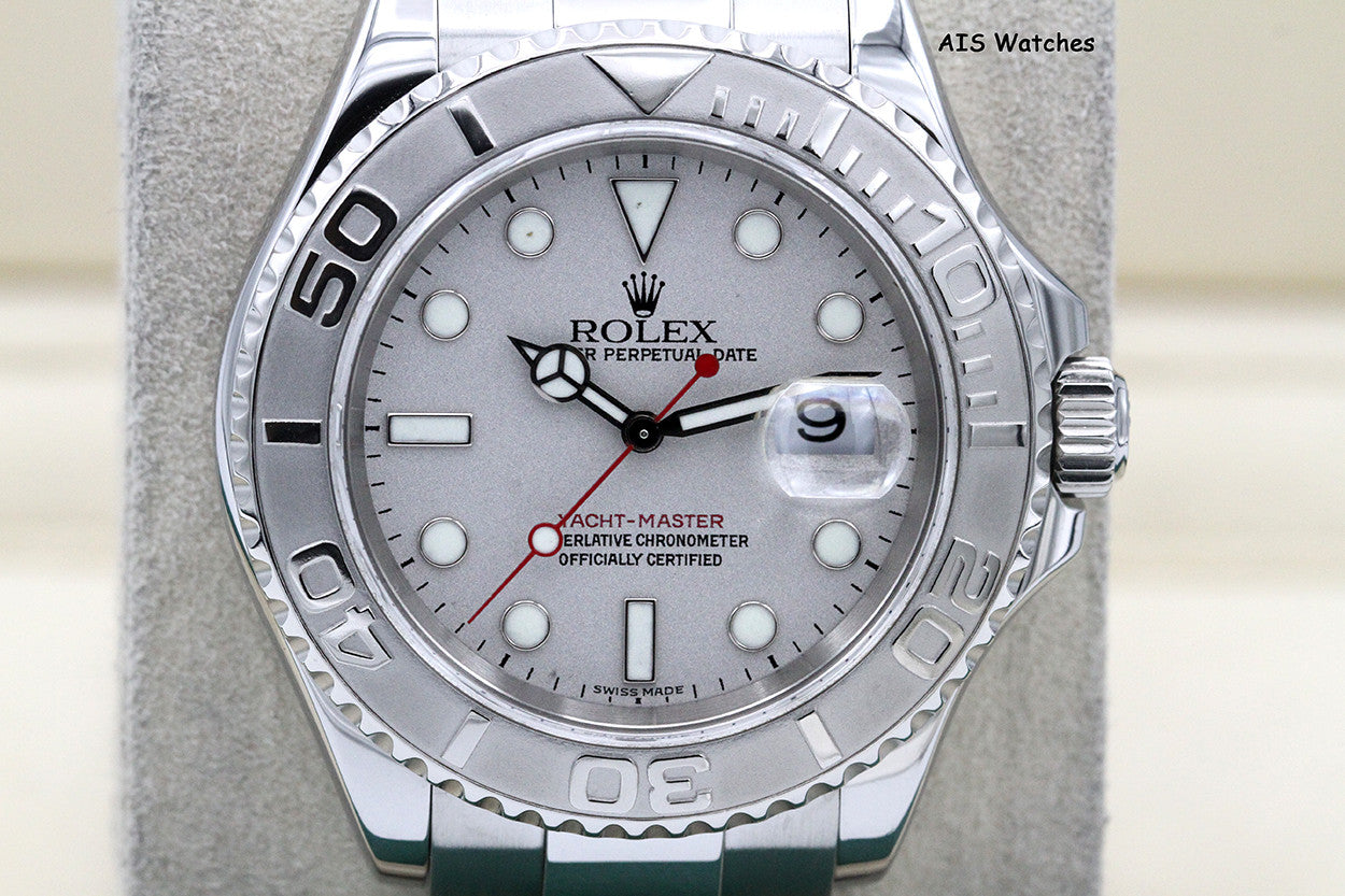Rolex YachtMaster 16622 Platinum Dial D Serial Box & Papers