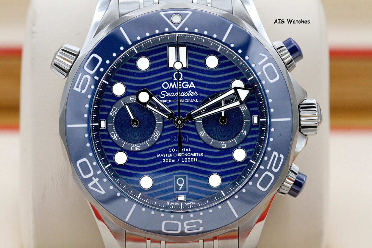 Omega Seamaster Diver 300M 210.30.44.51.03.001 Chronograph Blue Dial 44MM SS BP