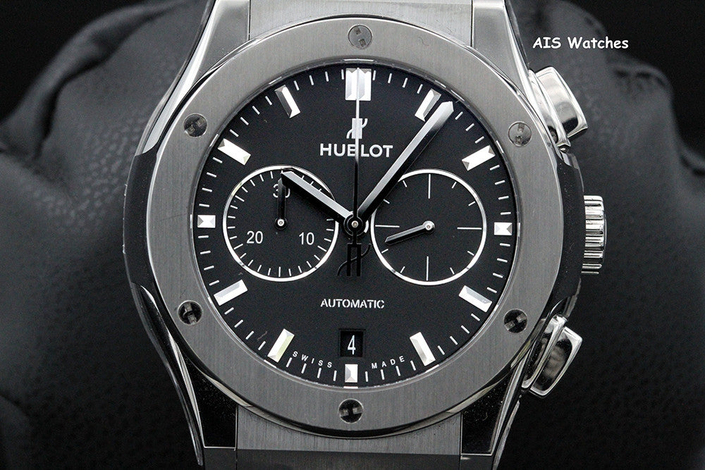 BNIB Hublot Classic Fusion 541.NX.1171.LR Chronograph Titanium Black Dial 42MM