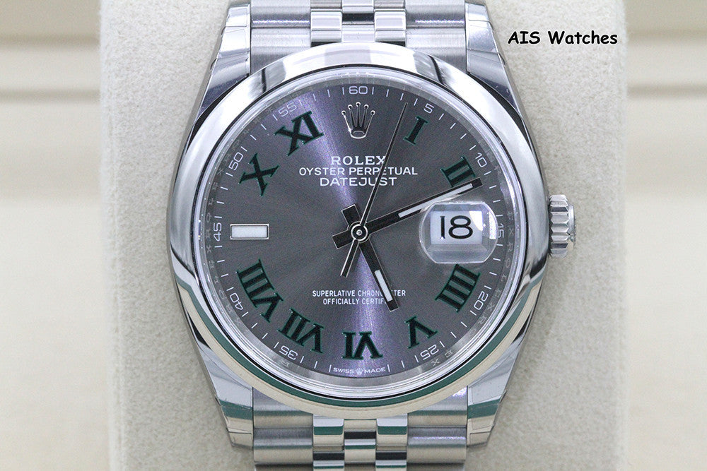 BNIB Rolex Datejust 36MM 126200 Slate Roman Dial Jubilee Box & Papers