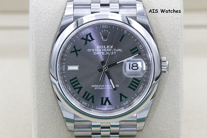 BNIB Rolex Datejust 36MM 126200 Slate Roman Dial Jubilee Box & Papers