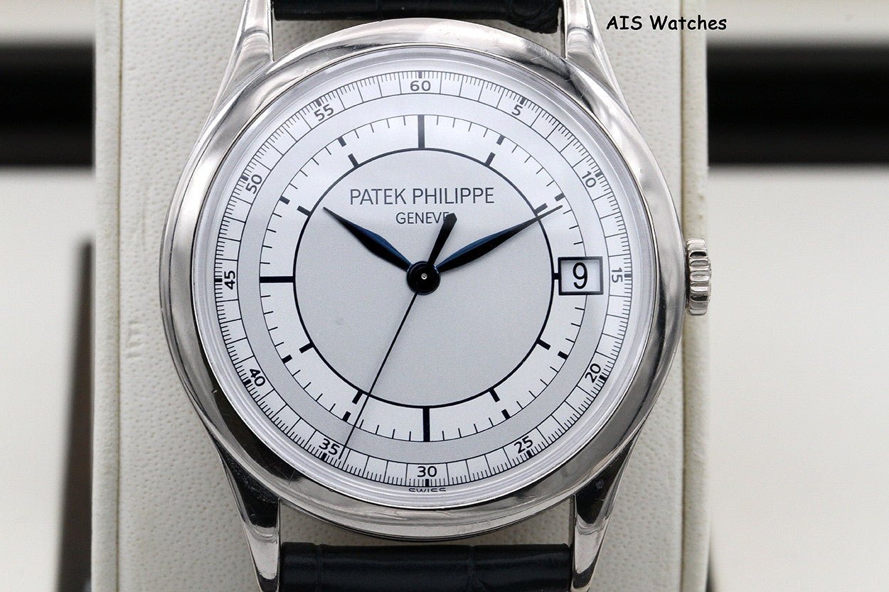 Patek Philippe 5296G Calatrava Scientific White Gold Silver Sector Dial