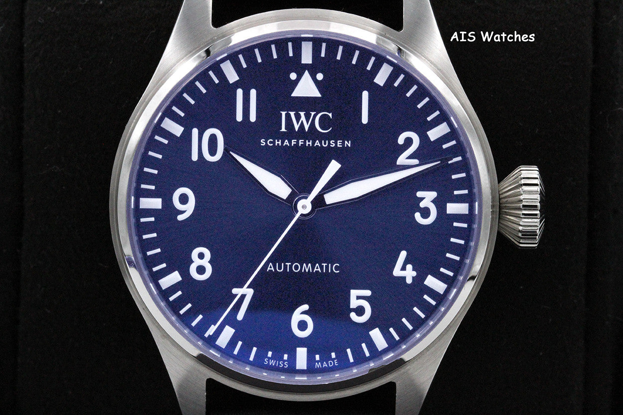 IWC Schaffhausen IW329303 Big Pilot 43MM Blue Dial Leather Strap BP