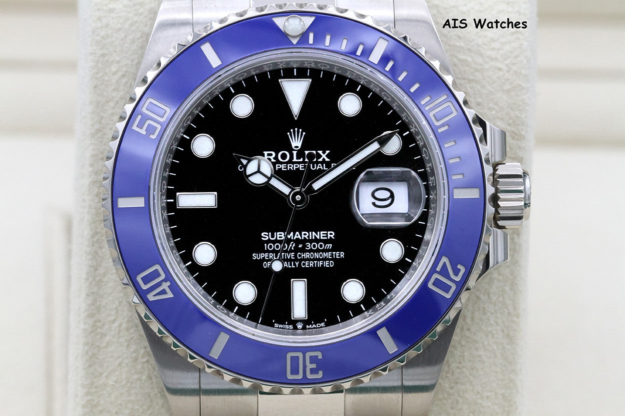 Rolex Submariner Ceramic 126619LB 18K White Gold Blue Bezel B&P