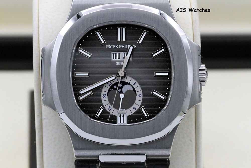 Patek Philippe Nautilus 5726a Annual Calendar 40.50MM Leather Strap Box & Papers
