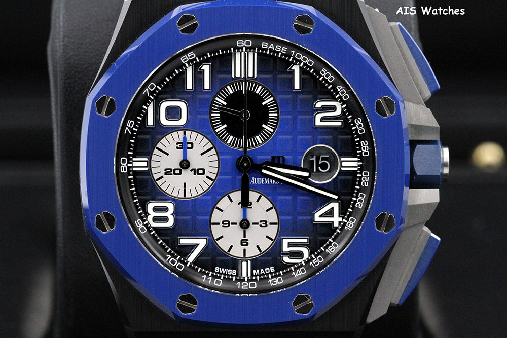 Audemars Piguet Royal Oak 26405CE.00.A030CA.01 Offshore Chrono BLUE Ceramic B&P