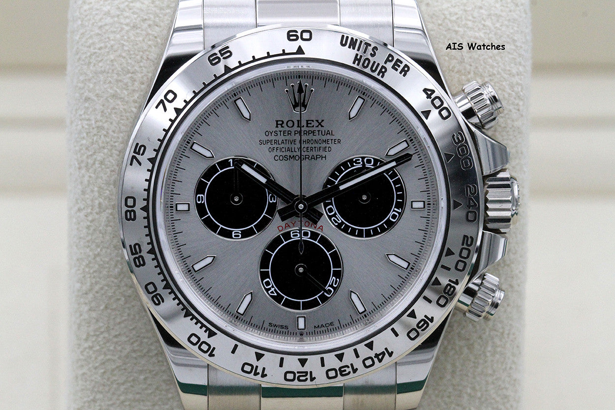 Rolex 126509 Daytona Cosmograph 18K White Gold Silver / Steel Dial B&P