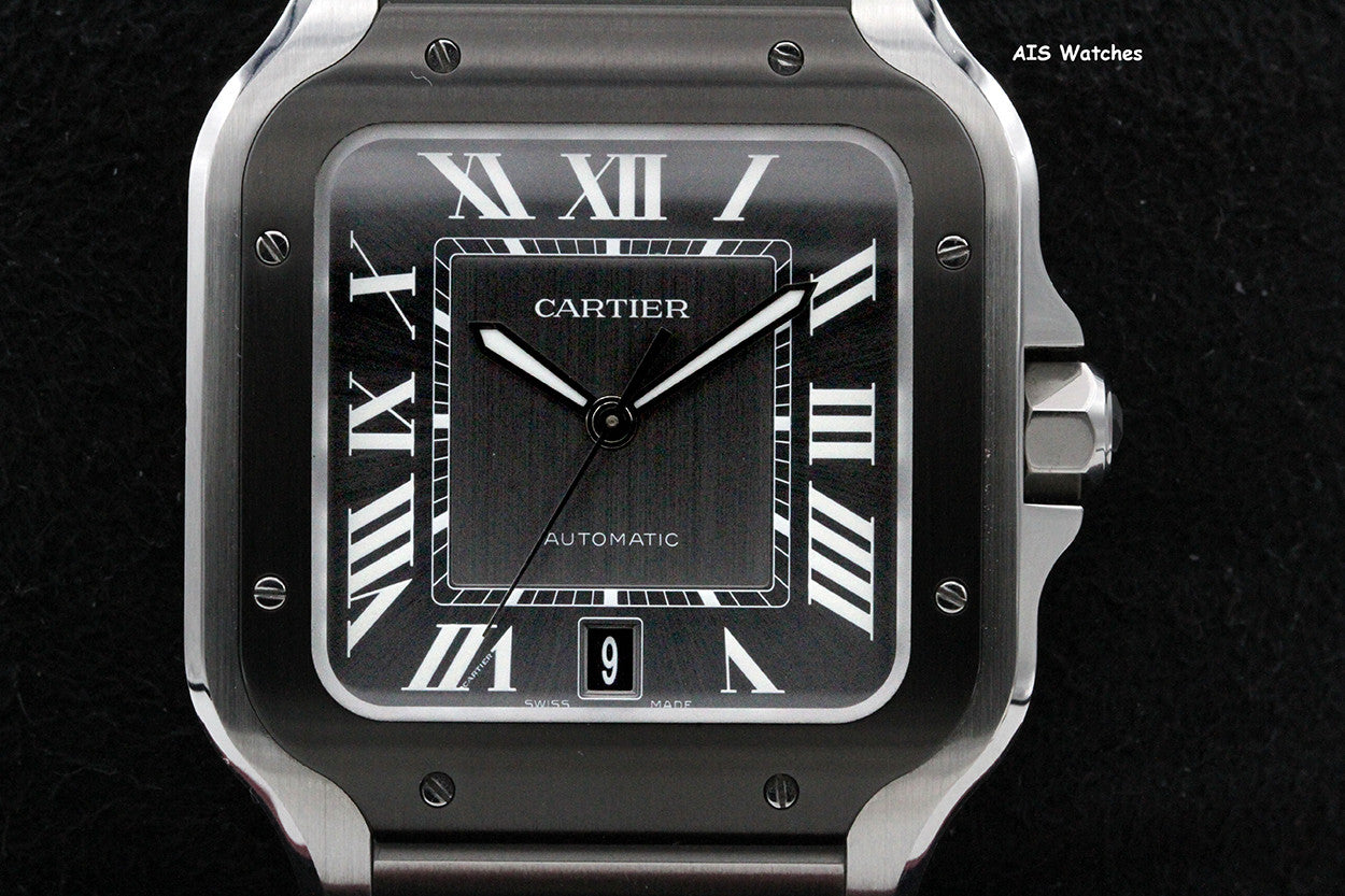 Cartier Santos De Cartier Large Steel WSSA0037 ADLC Grey Dial 41MM Box&Papers