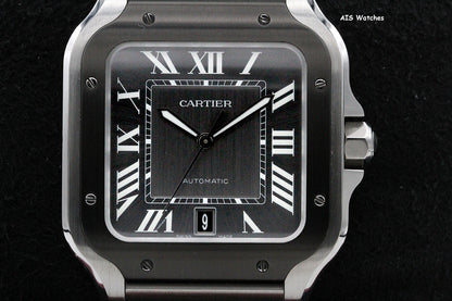 Cartier Santos De Cartier Large Steel WSSA0037 ADLC Grey Dial 41MM Box&Papers