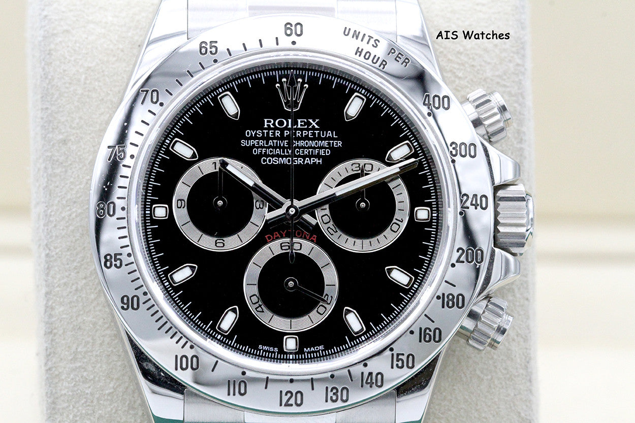 Rolex Cosmograph Daytona 116520 Black Dial 2015 Box & Papers