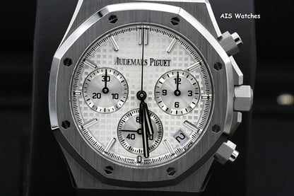 Audemars Piguet 26240ST 41MM 50th Anni. Royal Oak Chronograph Silver Dial B&P