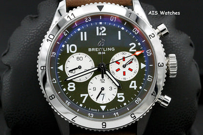 Breitling Super AVI B04 AB04452A1L1X1 Chronograph GMT 46 Curtiss Warhawk B&P