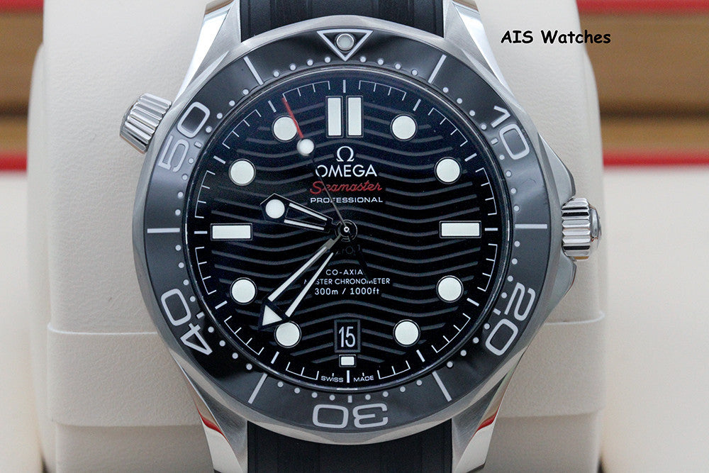 BNIB Omega Seamaster 300M 42MM Diver Black Wave Dial 210.32.42.20.01.001 B&P